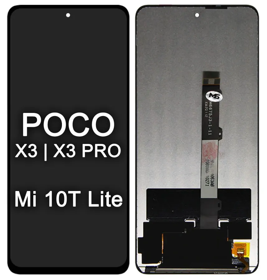 Tela LCD Display para Xiaomi Poco X3 e X3 Pro Sem Aro